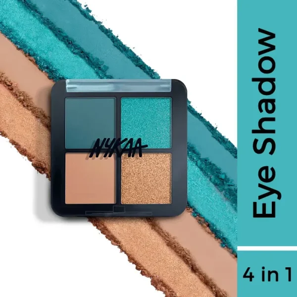 Nykaa cosmetics eyes on me ! 4 in 1 quad eyeshadow palette beach break 10