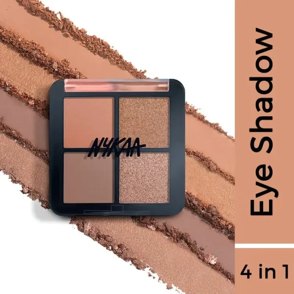 Nykaa cosmetics eyes on me! 4 in 1 quad eyeshadow palette desk to date