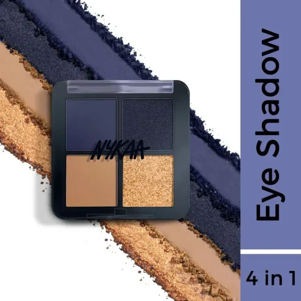 Nykaa cosmetics eyes on me ! 4 in 1 quad eyeshadow palette midnight glam 14