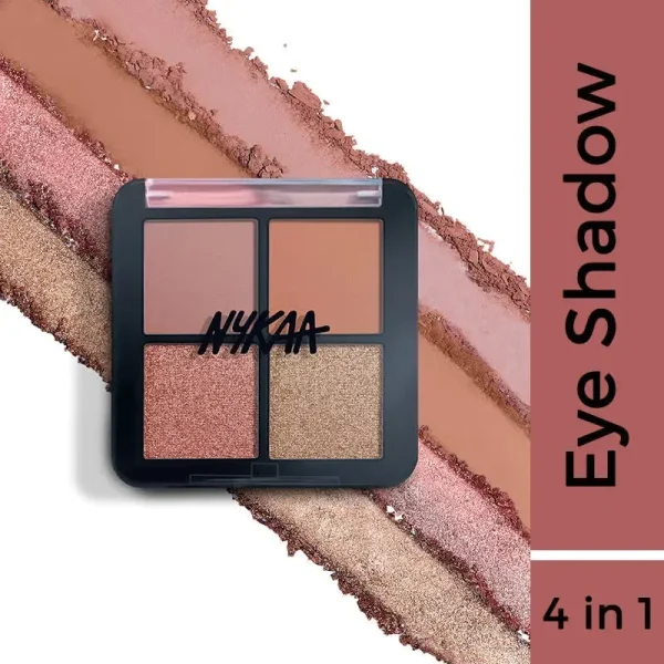 Nykaa cosmetics eyes on me! 4 in 1 quad eyeshadow palette sunset stroll