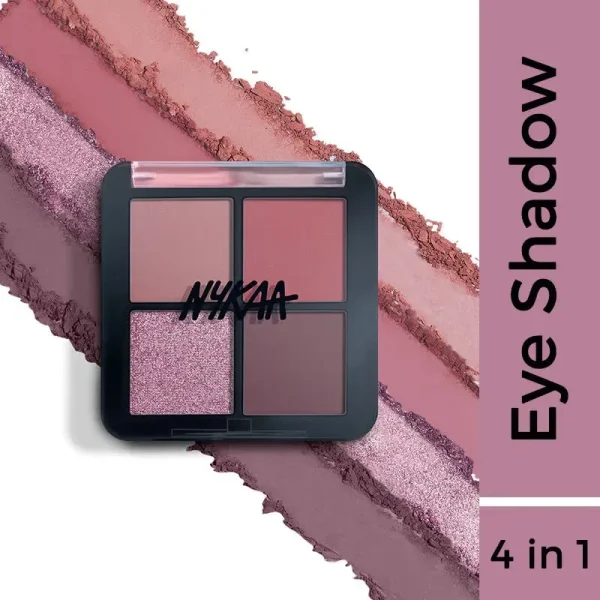 Nykaa cosmetics eyes on me! 4 in 1 quad eyeshadow palette wine & dine