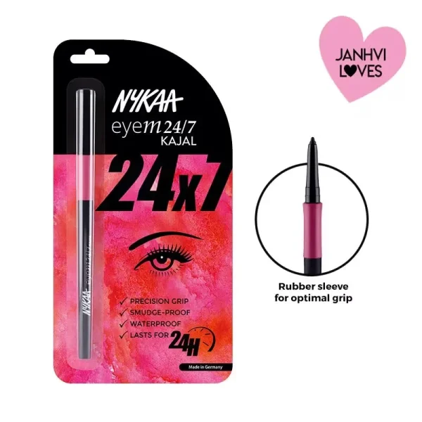 Nykaa eyem247 smudgeproof kajal eyeliner ebony soul 01 (black)