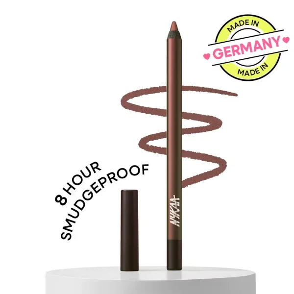 Nykaa glamoreyes waterproof & smudgeproof shimmer eye pencil bronze beam (brown)
